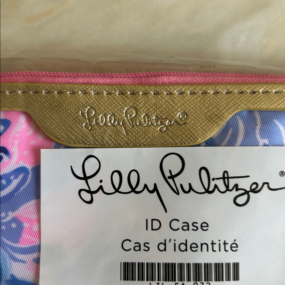 Lilly Pulitzer Floral Blues Pink Preppy ID Case &‎ Card Holder NEW - Picture 5 of 8